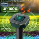 Snake & Mole & Rabbit & Skunk Repellent Solar Powered, 2026 Upgraded Ultrasonic Deterrent, IP65 Waterproof, Gopher Groundhog Chipmunk Raccoon and Vole Repellent & Deterrent for Lawn & Garden, 4 Pack
