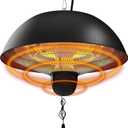 Hanging Patio Heater, Outdoor/Indoor Electric Infrared, Ceiling Heater with 3 Adjustable Modes 600W/900W/1500W.