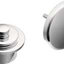 Moen Chrome Push-N-Lock Metal Tub and Shower Drain Kit and Overflow Cover with 1-1/2 Inch Threads, T90331