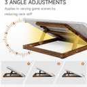Tektalk Foldable Jigsaw Puzzle Board with 3 Angle Adjustable Bracket/Stand, Lightweight Portable Puzzle Mat Plateau with Wooden Easel, Foldaway Felt Puzzle Table, for Up to 1000 Pieces (Light Gray), 30.7 X 22.4 Inches