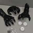 DAZONGE Halloween Decorations, Pack of 3 Wall Mounted Creepy Reaching Hands with Lighted Candles, Life-Sized Horror Hands for Gothic Wall Decorations, Scary Halloween Decorations Indoor (Set 1)