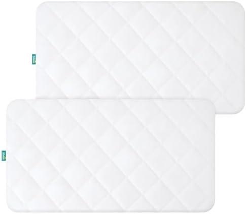 Waterproof Crib Mattress Protector 1 Pack Fitted Crib Sheets Cover Toddler Bed Mattress Pad Protector for Boys Girls, Skin-Friendly & 100% Absorbent Machine Wash