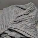 BEDELITE Fleece Throw Blanket for Couch  3D Ribbed Jacquard Soft and Warm Decorative Fuzzy Blanket  Cozy, Fluffy, Plush Lightweight Grey Throw Blankets for Bed, Sofa, 50x60 inches