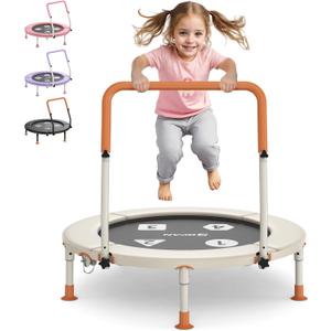 BCAN BT1 36" Toddler Trampoline for Kids, Foldable Indoor Mini, Handlebar