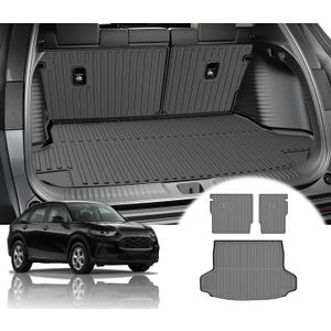 Cargo Mat & Backrest Mat Fit for Honda HRV 2023-2026 & for Acura ADX 2025-2026, All Weather TPE Custom Fit Trunk Mat Cargo Liner with Seatback Mat Accessories, Black
