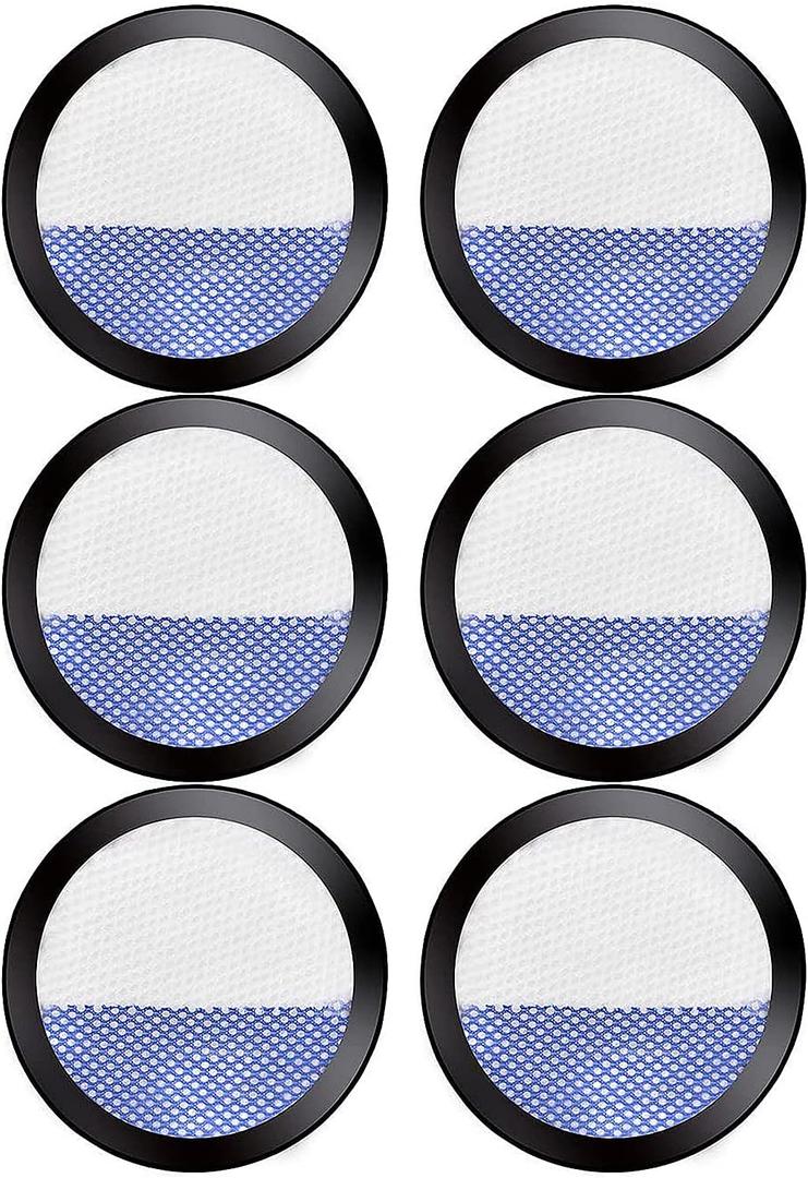 6 Pack Replacement Filters for Eureka RapidClean Pro Cordless Stick Vacuum Cleaner NEC180 NEC185 NEC186 NEC190