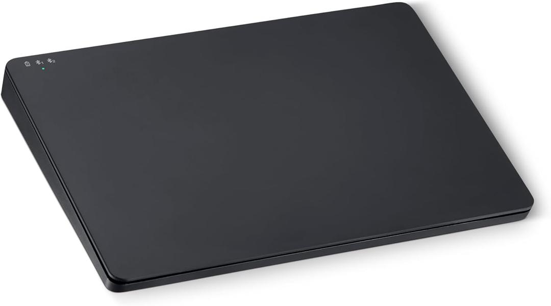 Amazon Basics Multi-Touch Trackpad with Dual Device Control, Wireless Touchpad for Windows PC, Rechargeable, 6.4-inch, Black