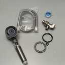 Filtered Shower Head with Handheld, High Pressure Water Flow and Multiple Spray Modes Shower Head with Filter, Power Wash for Hard Water, Showerhead with ON/OFF Switch for Pets Bath (Gray)