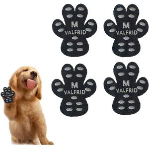 Dog Paw Protector Anti-Slip Grips to Keeps Dogs from Slipping On Hardwood Floors,Disposable Self Adhesive Resistant Dog Shoes Booties Socks Replacement M 24 Pieces M (1.8" x1.52",11-20 lbs), Black