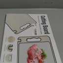 Double Sided Titanium& Wheat Straw Cutting Board, 16"*11" Non Toxic Lightweight Chopping Board, Separately Handle Meat and Vegetables, Dishwasher Safe, Scratch Resistant Mesh Design