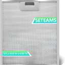 W10169961A Range Hood Filter Replacement 12" Long x 10.5" Wide - Aluminum Frame & Mesh - 2 Pack by seteams