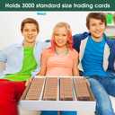 Yexiya 1 Pcs 3200 Count Sports Card Storage Boxes White Trading Card Box Collectible Trading for Soccer Baseball Game