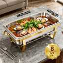 4 Pack Chafing Dishes for Buffet 8QT Chafing Dish Buffet Set