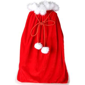 ARAD Velvet Santa's Gift Sack with Cord Drawstring