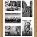 Americanflat 4x6 Collage Picture Frame with Shatter-Resistant Glass - Fits Five 4x6 Photos or Use as One 11x14 Picture Frame - Signature Collection - Collage Frames for Wall Display - Dark Oak