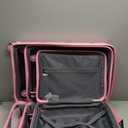 KYME Pink Luggage Sets 3 Piece (22in/26in/30in) Hard Shell Suitcases with Wheels Hardside Suitcase Set with TSA Lock Travel Rolling Luggage Set for Women Men