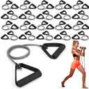20PCS Resistance Bands with Handles for Gym Members Sports Class Students Gift, Exercise Bands 20 Lb for Full Body Training, Strength & Rehab Recovery, Fitness Tube Bands for Men and Women