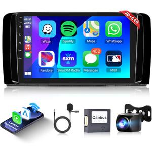 2+64G Android Car Radio Stereo for Mercedes-Benz R-Class W251/R320/R300/R350 2005-2017 with Wireless Carplay Android Auto, 9 Touchscreen, GPS, Mirror Link, Bluetooth, WiFi, Backup Camera, FM/RDS EQ 2+64G Android Car Radio Stereo for Mercedes-Benz R-Class W251/R320/R300/R350 2005-2017 with Wireless Carplay Android Auto, 9 Touchscreen, GPS, Mirror Link, Bluetooth, WiFi, Backup Camera, FM/RDS EQ