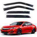 KPY Rain Guards Fit for 2008-2017 Honda Accord, Out-Channel Window Visors Vent Wind Deflectors 4PC, Car Accessories for 08-17 Accord (Sedan Only)