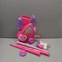 Liberry Toddler Golf Set for 1 2 3 4 Years Old, Upgraded Kids Golf Cart with Unique Shoulder Strap Design, Indoor and Outdoor Golf Toys for Boys Girls (Pink)