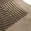 FH Group Car Floor Mat 4 Piece Set Driver's Seat with Heel Pad Deluxe Front 66 x 43 cm Rear 32 x 43 cm Beige