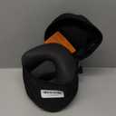 Neck Pillow Airplane Travel Set - Pure Memory Foam Travel Neck Pillow, Plane Pillow for Long Flights Essentials, Sleeping with 3D Contoured Eye Mask, Earplugs, Portable Bag (Darkgray-M) (Darkgrey)