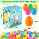 100 Pack Prefilled Easter Eggs with Assorted Toys, Bright Colorful Eggs for Easter Basket Stuffers/Fillers, Easter Eggs Hunt, Classroom Prize Supplies, Party Favors Bulk for Kids