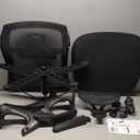 NEO CHAIR Office Desk Chair Computer High Back Mesh Gaming Seat with Ergonomic Adjustable Comfy Flip-up Armrests Lumbar Support Height for Home (Black)