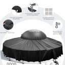 FoundGo 2-in-1 Pool Pillows and Winter Pool Covers Kit for Above Ground Pools up to 12ft, Air Pillow + Cover Combo, Cold-Resistant Thick PVC, Complete Winter Closing Protection