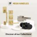 Mega Handles Ronn Privacy Lever & Lock Door Handle Set for Hallway, Closet and Bathroom, Keyless Lock, Heavy Duty Door Levers, Fits All Standard Door Sizes, Screws Included - Satin Brass (1 Pack)