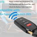 Smart Key for Toyota Corolla 2023-2025, Alliskeys Vehicle Proximity Remote Control Key Fob Replacement for Corolla HYQ14FBW 8990H-AQ010 231451-2561