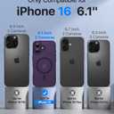 Faiono Magnetic for iPhone 16 Case [Full Camera Protection][Military-Grade Protection][Compatible with MagSafe] Shockproof Protective Slim Phone Case for iPhone 16, Dark Purple