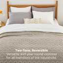 Bedsure Gentlesoft Sherpa Queen Size Blanket for Bed - Fleece Fluffy & Cozy Cable Jacquard Tufted for Women Gift, Thick and Warm Christmas Blanket for Winter, Beige, 90x90 Inches
