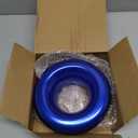 X AUTOHAUX 3 Inch Neck Aluminum Bellmouth Velocity Stack Adapter Air Intake Turbo Horn Air Inlet Decorative Cover Blue