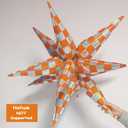 The Life of A Birthday Girl Balloons Banner Bright Orange Checkered Gingham Burst/Explosion Star Foil Balloons in My Music Era Singer Theme Decor Happy Birthday Party Decorations Supplies for Girl