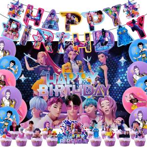 Party Decoration Kit, Movie-Themed Birthday Party Banners, Balloons, Cake Hats, And Other Party Decorations (Style 1)