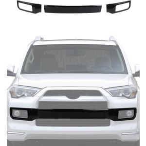 Hoolcar Exterior Front Grill Inserts Trim Center Bumper Guard Cover Compatible with Toyota 4Runner Limited 2014-2023, Black