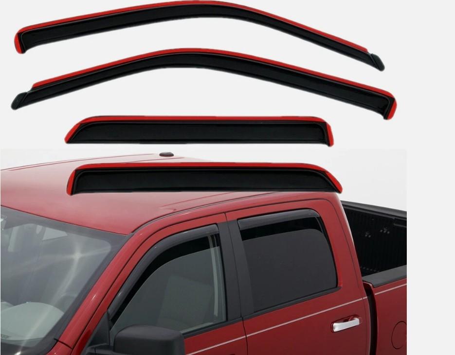 AVS 194109 In-Channel Vent Visor Rain Guards for Dodge Ram Crew & Mega Cab