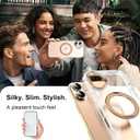 ZHK 360 Rotatable Ring for iPhone 16 Plus Case Magnetic, [Military Grade Drop Proof] [Translucent Frosted Back Panel] Slim Non-Slip Matte Phone Case for iPhone 16 Plus 6.7'', Gold