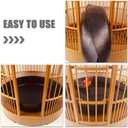 BESPORTBLE Birdcage Bath Tray Cockatiel Gazebo Bowl Round Container Bath Tub Dog Bathing Feeder Birdcages Budgie Parrot Bird Bath for Canary Cage Birdbath Pond Black Plastic