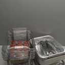 Alpha Living 12 Pack - Disposable Chafing Dish Buffet Set, Welded Body Food Warmers for Parties, 2hr Fuel Cans Complete Set, Half Size Pans, Warming Trays