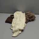 Ficerd 3 Pack Women's Cropped Sweatshirts Long Sleeve Cotton Crew Neck Pullover Tops Casual Solid Sweat Shirts (Medium, Brown, Mocha, Cream)