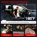 Windshield Sun Shade Custom Fit for GMC Terrain 2018-2025, Accordion Folding Thick Window Sunshade Block Heat 99% UV Rays Sun Visor Keep Cooler Car Accessories