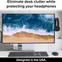 TotalMount Monitor Stand for Headphones and Headsets (Premium-Grade Holder Saves Desk Space and Protects Headphones)