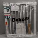 BABELIO New Version Baby Gate with Cat Door Adjustable,29-40" Metal Pet Door for Stairs & Doorways,Pressure Mounted,No Tools Needed,White (29-40" Wide, 30" Tall)