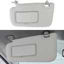 INTGET Driver Side Sun Visor for Nissan Sentra 2013 2014 2015 2016 2017 2018 2019 Accessories Cloth Car Sun Protection Visors Replacement with Mirror (for Unlighted Version) (Gray)