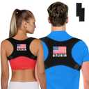 Posture Corrector Upper Back Brace Neck Shoulder Back Support Brace Pain Relief Belt for Women Men Braces Spine Straightener Breathable (Black)