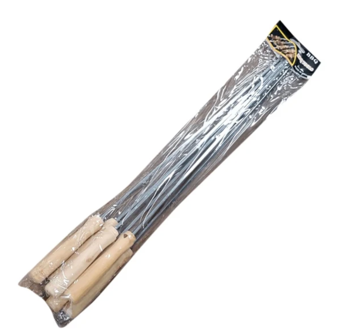 Outdoor Barbecue 6 Pieces Toast Fork Kebab Skewers Toast Fork for Long Skewers Kebab Sticks Skewers for BBQ Skewers Barbecue Skewers for Barbecue, 