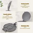 8 Inch Flour Tortilla Press, Aluminum Alloy Tortilla Maker, Roti Maker, Taco Maker, Taco Press, Dark Gray