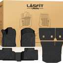 LASFIT Floor Mats Set for Jeep Grand Cherokee 2015 2014 2013, All Weather TPE Custom Fit Car Mats Floor Liners Seatback Cargo Liner Cargo Mat Black